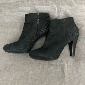 Paul Green Black Heeled Ankle Boots